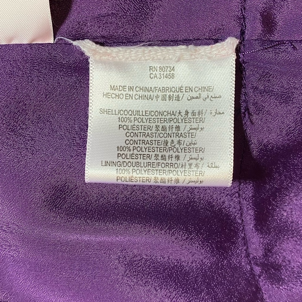 BCBGMaxAzria Strapless Sweetheart Neck FitFlare Tiered Purple Mini Dress Size 0 - Picture 6 of 9